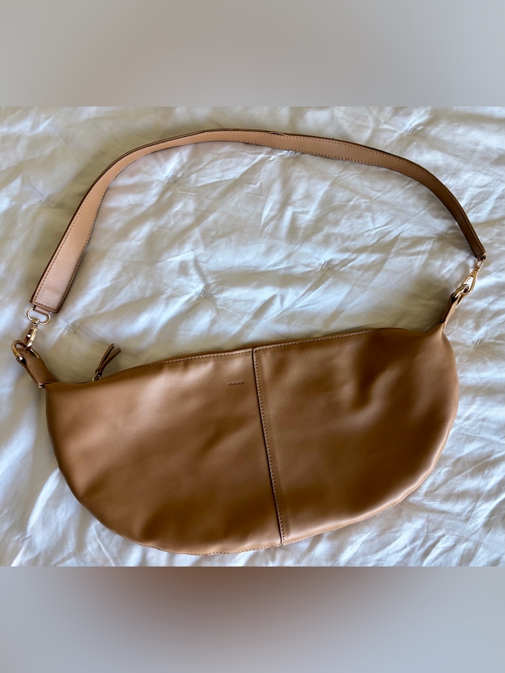 Anthropologie Remi and Reid Large Peppa Sling Bag in Tan